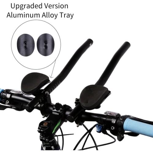 Bicycle Rest TT Handlebar Clip on Aero Bars Black Handlebar Extension Triathlon Tri Bars MTB Road Bike Cycling Rest Handlebar