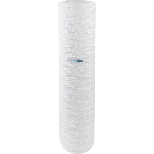 Whole House Big Blue Sediment 4.5" x 20" String Wound Water Filter Cartridge 1 Micron
