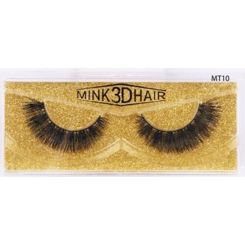 1 Pair 3D Mink Lashes Makeup False Eyelashes Fluffy Thick Cross Cruelty Free Natural Mink Eyelashes Eyelash Extension