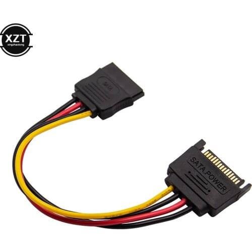1PCS 20cm 15pin Male to Female SATA hard disk Power Extension Cable Sata M to Sata F cable for HDD for PC
