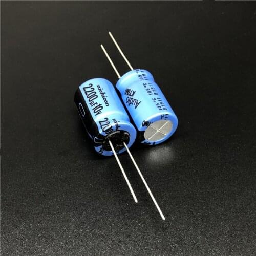 10Pcs 2200uF 10V NICHICON KT Series 13x20mm 10V2200uF Audio Aluminum Electrolytic Capacitor
