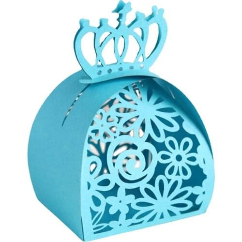 10pcs Wedding Party Favor Gift Bags Rose Laser Cut Hollow Candy Dragee Baptism Chocolate Cookie Packaging Wrapping Paper Box
