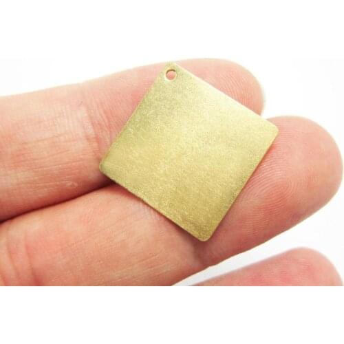 Brass charms 24.5x0.5mm Square Raw brass pendant Geometic earrings dangle charms -20pcs R942