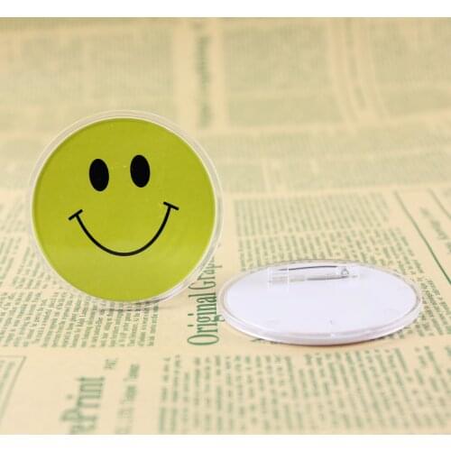 200 piece Transparent blank 45*45mm round acrylic fridge magnet photo frame