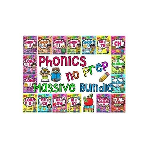 28 books Phonics No Prep Massive MEGA Bundle English Learning Kids Worksheet Exercise preschool FDF File