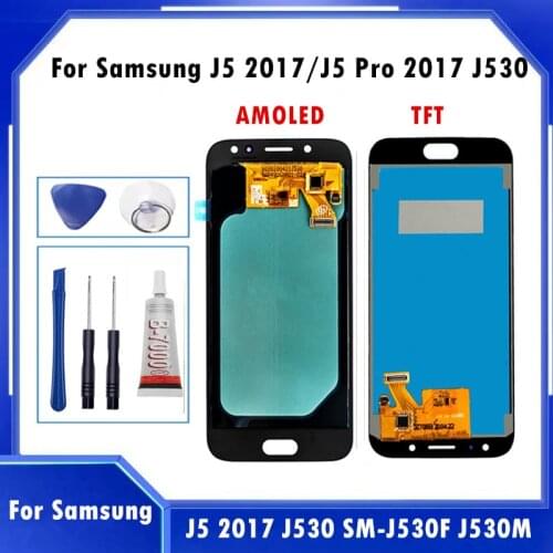 5.2"Super Amoled For SAMSUNG Galaxy J5 2017 J5 Pro 2017 J530 SM-J530F J530M LCD Touch Screen Digitizer Assembly Full LCD Display