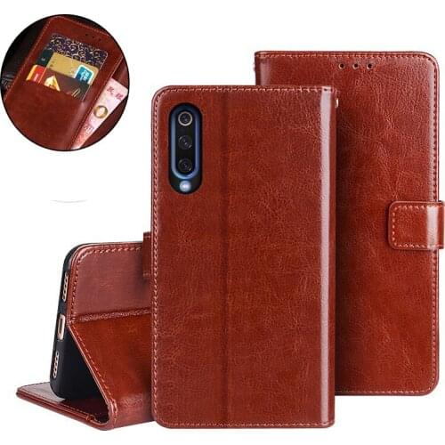 Wallet Flip Case for Xiaomi Mi 9 Mi9 Cases Original Luxury Vintage Leather Silicone Back Cover Case for Xiaomi Xiomi Xaomi Mi 9