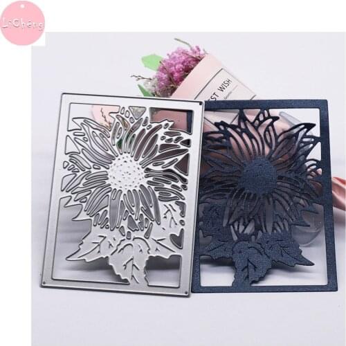 Flower Frame Slimline Card Dies Embossing Folder Background Paper Craft Metal Cutting Dies Scrapbooking DIY Clear Stamps 2020