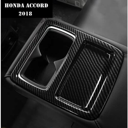For Honda Accord Tenth 2018 2019 Car rear seat armrest box water cup frame decoration ABS water transfer interior accessories