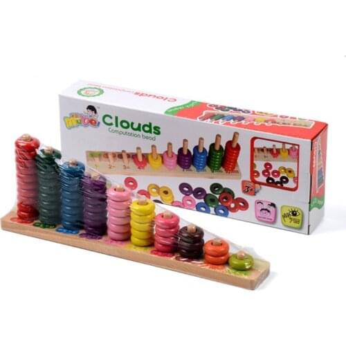 Computation Beads Montessori Math Match Games For kids Color Shape Sorter Early Development Mathematics Material Wooden Toys