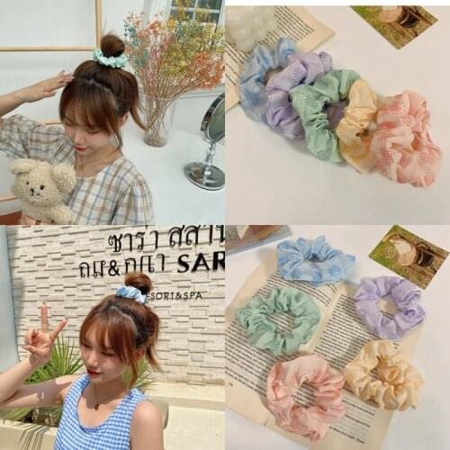 Korean Rubber Band Scrunchies Women Girl Ponytail Holder Hair Ties Hair Bands Hair Rope Hair Accessories