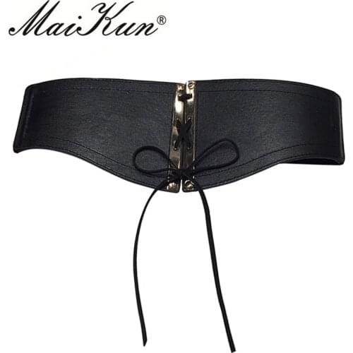 European Style Elastic Belts for Women Belts High Quality Leather Casual Dresses Belt Self-Tie Design Corset Belts Cummerbunds