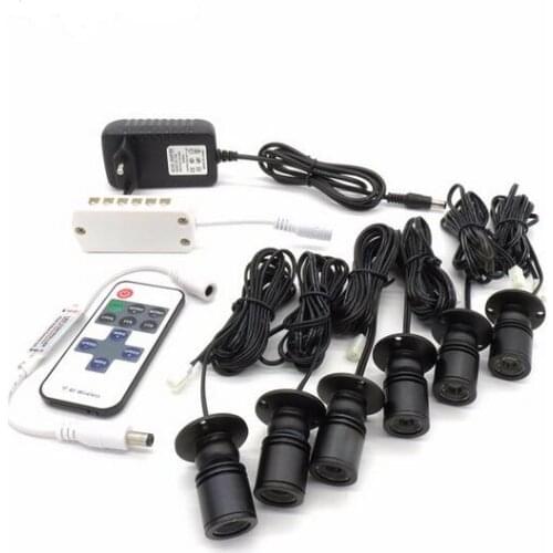 1.5W mini LED spotlights cabinet LED surface mounted light with RF controller DC12V 2A power supply AC85-265V