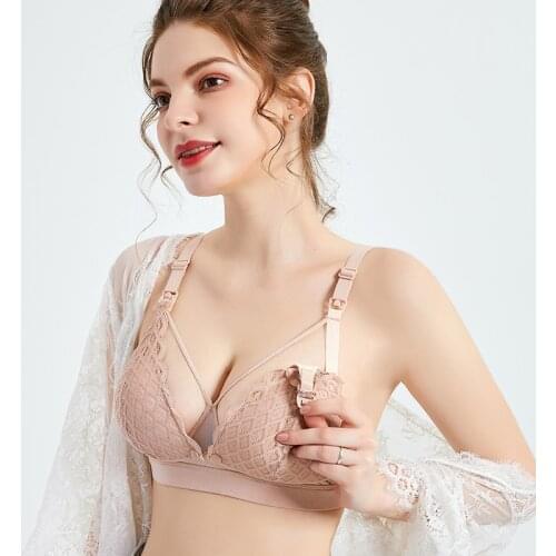 Fashion Maternity Nursing Bra Breathable Sexy Breastfeeding Cotton Underwear for Pregnant Women Breast Feeding Open Cup Bra