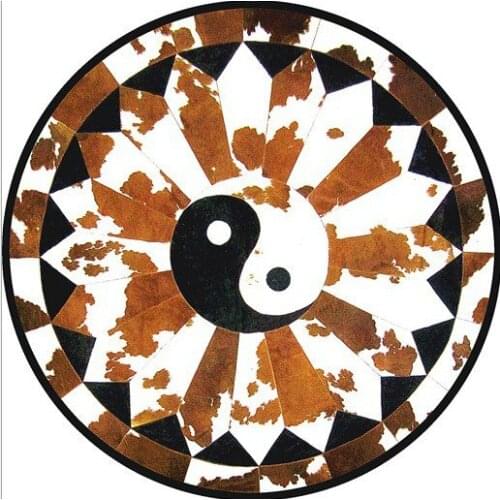 Fashionable art carpet 100% natural genuine cowhide leather wholesale yoga mats