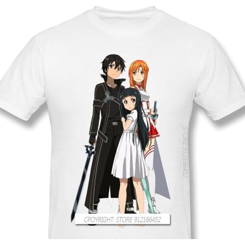 Customization Clothes Sword Art Online Alicization Sao Novelty Short Sleeve Mans T-Shirts Kirito Asuna Outre Fashion For Men