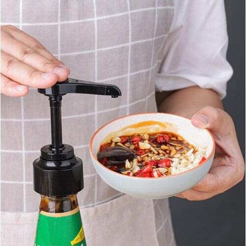 Syrup Ketchup Vinegar Olive Oil Bottle Head Pressure Nozzle Household Oyster Sauce Push-type Pump Head Kitchen Accessories