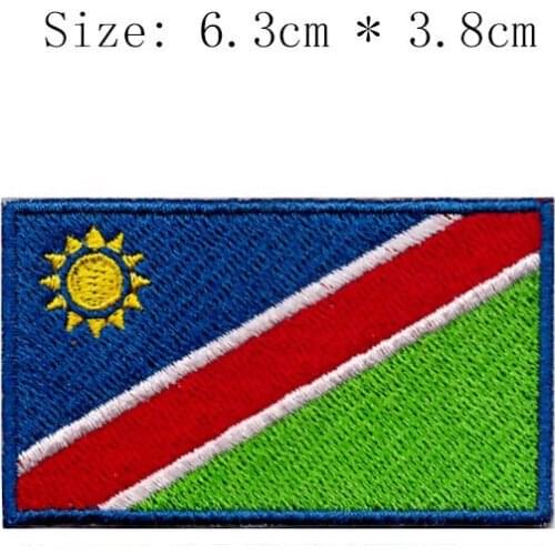 The Republic of Namibia embroidery flag patch Windhoek city emblem Wholesale free shipping iron sew on bag left chest or sleeve