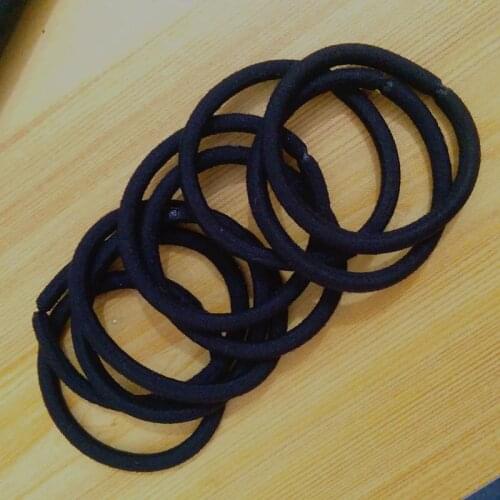 New Fashion 12 pcs /lot Simple Black Rubber Bands DIY Hair Accessories Part Scrunchy Elastic Hairwear Headband Decorations