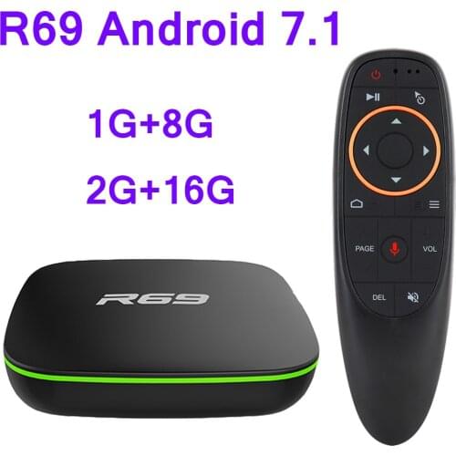 R69 Smart tv box Allwinner H3 Quad-Core Android 7.1 TVBOX 1G8G 2G16G 2.4GHz WiFi 1080P Media Player Set Top Box VS X96Q BOX