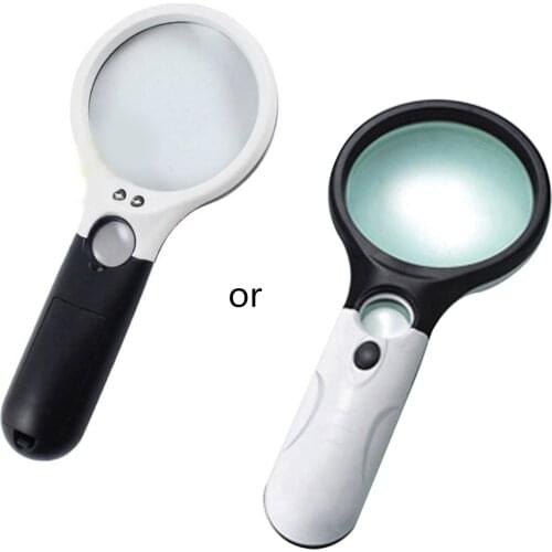 Handheld Magnifier Pocket Microscope Reading Jewelry Loupe LED 45x Magnifying M17E