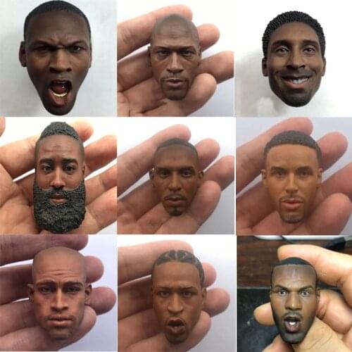 15 Styles for Choose Wth 1/6 Scale Male Head Sculpt Basketball Player Head Carving Fit 12 Inches Male Action Figure Body