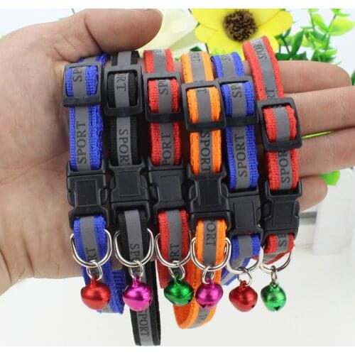 Dogs and Cats Collar with Glowing Bells 1.0cm Glow At Night Cat Collar Necklace Pet Chain Luminous Dog Neck Ring Pet Accessories