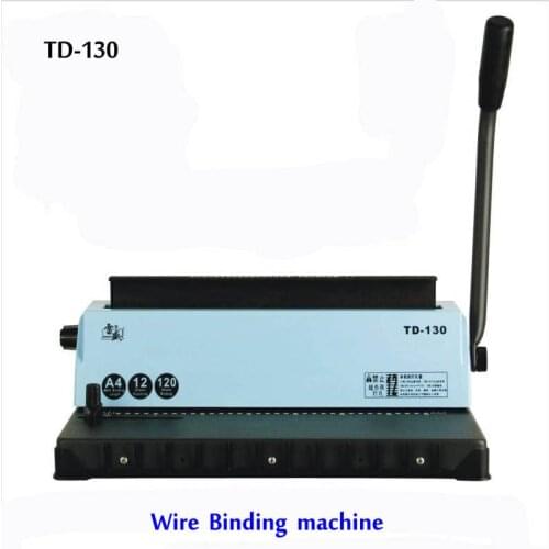 A4 Spiral Wire Binding Machine 34 Hole File Menu Tender Document Picture Photo Album Big capacity Manual Punch Hole Bind TD-130