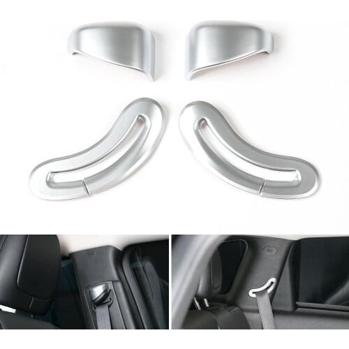 Car Styling Front Rear Seat Safety Belt Cap Cover Trim Chrome ABS Interior Decoration Moldings For Jeep Cherokee 2014 2015 2016