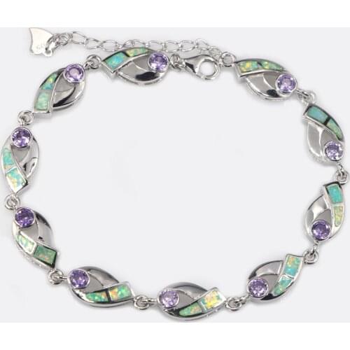 SZ0119 2021 new design green fire opal & 3A zircon fish braceletS Women fashion jewelry gifts