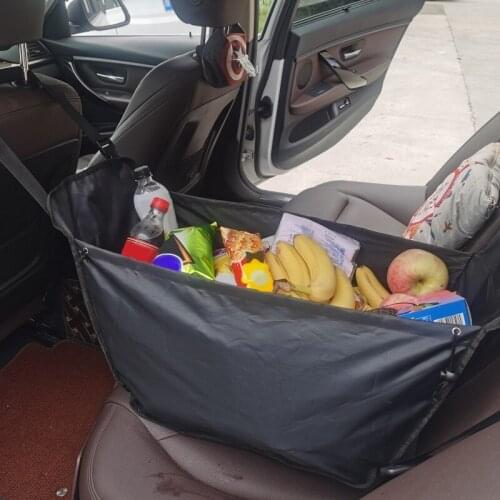 High Capacity Multifunction Car Rear Storage Bag Shopping Basket Car Interior Finish Container