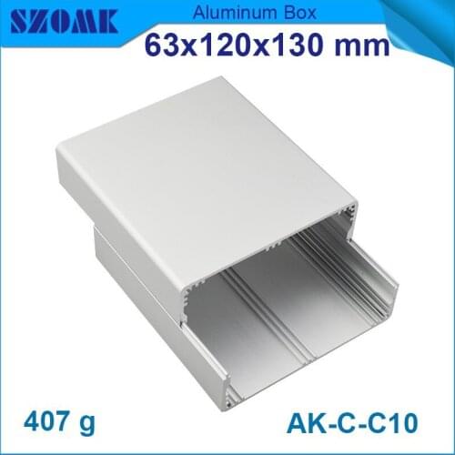 10 pcs/lot aluminum extrution housing which be used to Audio components and other electronics in silver color with anodizing