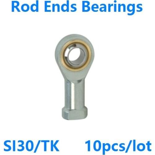 10pcs/lot SI30/TK 30mm High performanc Rod End Joint ball Bearing Internal Thread Metric Female Right /Left Hand Fish Eye