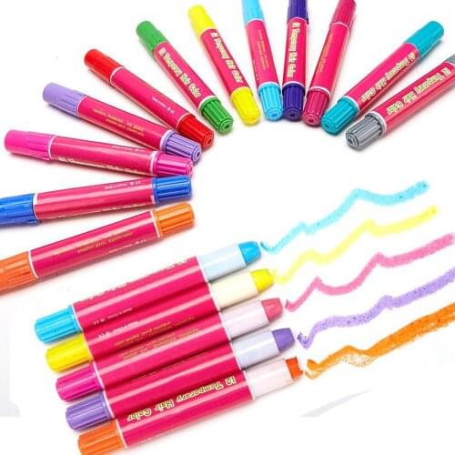 12 Colors Easy Washable Hair Chalk Color Dye Stick Pens for Party Birthday