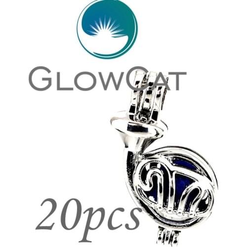 20x KK622 French Horn Pearl Beads Cage Jewelry Making Aromatherapy Pendant Locket For Akoya Oyster