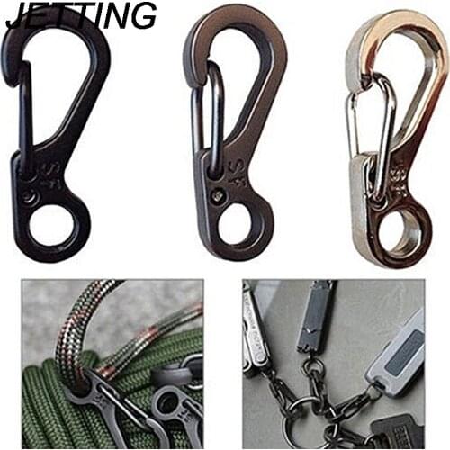 5pcs/lot Mini Spring Cord Buckle Clasp Buckle Snap Hook Carabiner Mountainer Keyring key chain 3 Colors DIY Bag