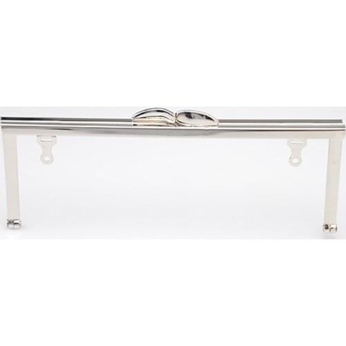 6 3/4 x 2 1/4 inches Modern Clutch Frames Open Channel Silver Metal Purse Frame 17x6cm, 12pcs/lot