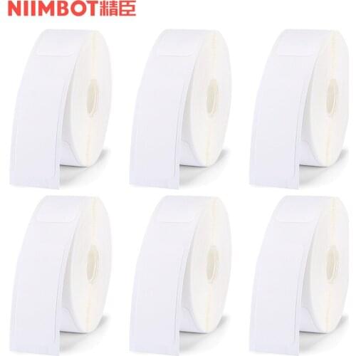 6 Rolls Niimbot Mini Label Printer Paper Printing Label Waterproof Anti-Oil Price Label Scratch-Resistant Label Sticker Paper