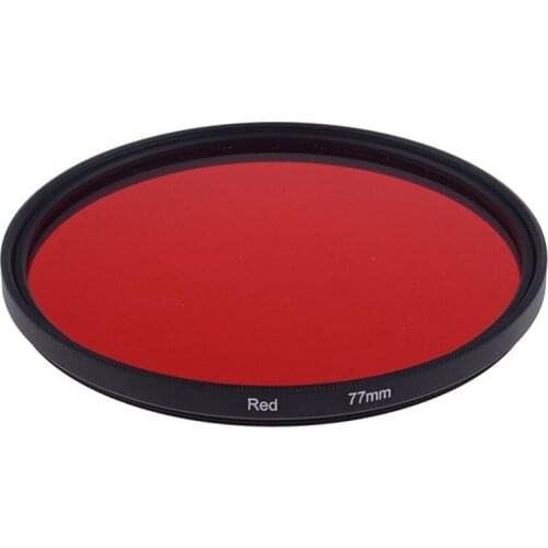 77mm Full Red Color Filter for Camera Lens with 77mm Filter Thread