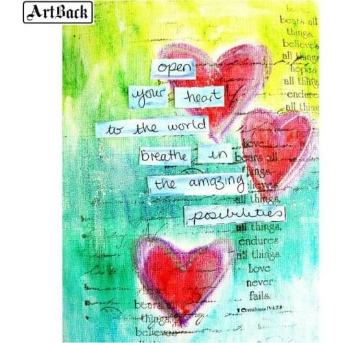 5d diamond painting color heart picture diy 3d new arrival diamond mosaic LOVE diamond embroidery decorative sticker