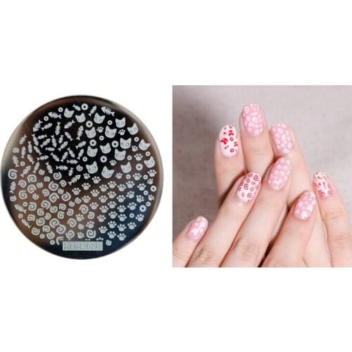 Free shipping 1PC New Stamping Plate hehe021 Nail Art Template ----cat and fish and so on