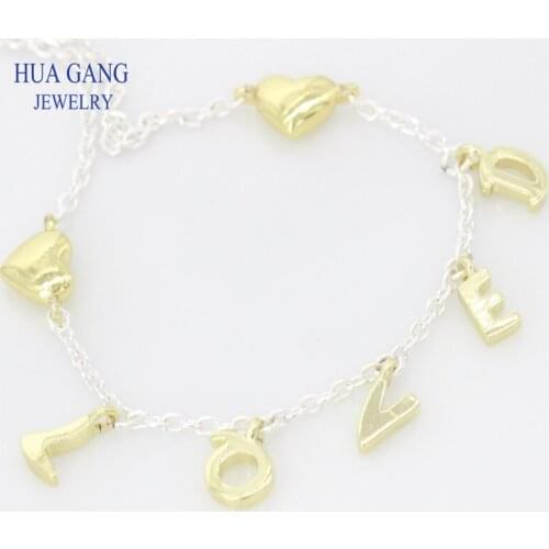 High Quality 925 sterling silver love honey bracelet creative letter jewelry suitable for girlfriend