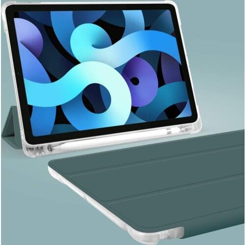 Case for iPad 8th Generation 2020 iPad 7th Gen 2019 Silicone Folio Protective Cover with Pencil Holder A2270/A2428 /A2429 Funda