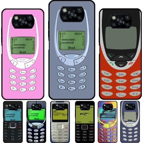 Retro Cellphone For POCO X3 Pro F3 M3 Case For Xiaomi Mi 11 Lite Note10 9T 10T Pro Mi 11 Ultra Phone Cover