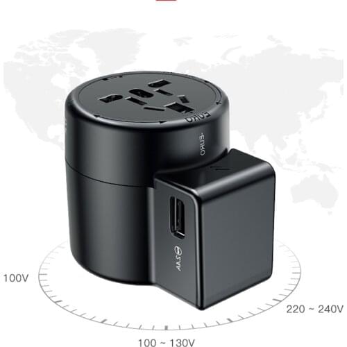 Travel adapter UK AU EU US 4in1 International Charge Adapter USB Type-C Charger Mobile Phone Cell Phone Universal adapt