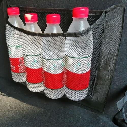 Car Auto Truck Seat Back Elastic String Storage Velcro Net Bag Portable Double Mesh Organizer 25CM*40/50/60CM