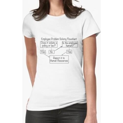 Human Resources Employee Problem Solver Flow Chart T-Shirt Print Top
