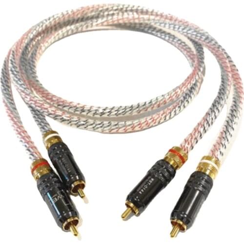 Hiend Valhalla 8 core 16awg silver plated Amplifiers Subwoofer Audio Home Theater CD audiophile Rca cable pair gold plug