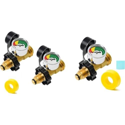 Propane Tank Gauge With POL Connection,For 5-100Lb Propane Tank, Stay Accurate At Different Temperatures