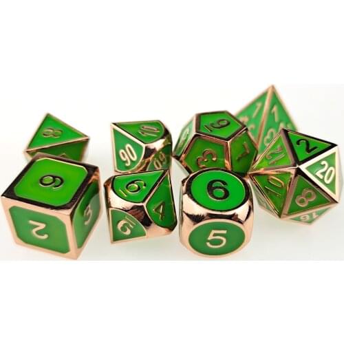 Metal DND Dice Super Heavy Set of 8 D&D Dice for Dungeons and Dragons Games